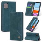 For iPhone 11 POLA 008 Series Retro Magnetic Horizontal Flip Leather Case with Holder & Card Slots(Blue) - 1