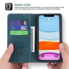 For iPhone 11 POLA 008 Series Retro Magnetic Horizontal Flip Leather Case with Holder & Card Slots(Blue) - 3