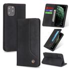 For iPhone 11 Pro Max POLA 008 Series Retro Magnetic Horizontal Flip Leather Case with Holder & Card Slots(Black) - 1