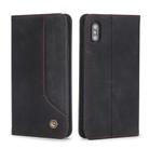 For iPhone X / XS POLA 008 Series Retro Magnetic Horizontal Flip Leather Case with Holder & Card Slots(Black) - 2