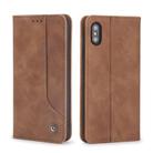 For iPhone X / XS POLA 008 Series Retro Magnetic Horizontal Flip Leather Case with Holder & Card Slots(Brown) - 2