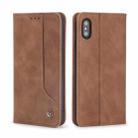 For iPhone XS Max POLA 008 Series Retro Magnetic Horizontal Flip Leather Case with Holder & Card Slots(Brown) - 2