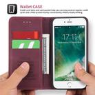 For iPhone 8 / 7 POLA 008 Series Retro Magnetic Horizontal Flip Leather Case with Holder & Card Slots(Red) - 3