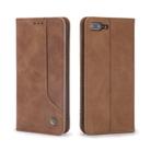 For iPhone 8 Plus / 7 Plus / 6 Plus POLA 008 Series Retro Magnetic Horizontal Flip Leather Case with Holder & Card Slots(Brown) - 2