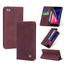 For iPhone 8 Plus / 7 Plus / 6 Plus POLA 008 Series Retro Magnetic Horizontal Flip Leather Case with Holder & Card Slots(Red) - 1