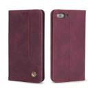 For iPhone 8 Plus / 7 Plus / 6 Plus POLA 008 Series Retro Magnetic Horizontal Flip Leather Case with Holder & Card Slots(Red) - 2