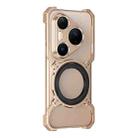 For Huawei Pura 80 Pro Mechanical Arm Borderless MagSafe Holder Metal Phone Case(Gold) - 2