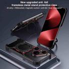 For Huawei Pura 80 Pro+ Mechanical Arm Borderless MagSafe Holder Metal Phone Case(Black Red) - 3