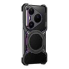 For Huawei Pura 80 Pro+ Mechanical Arm Borderless MagSafe Holder Metal Phone Case(Black Purple) - 2