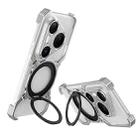For Huawei Pura 80 Pro+ Mechanical Arm Borderless MagSafe Holder Metal Phone Case(Silver) - 1