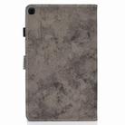 For Samsung Galaxy Tab A7 (2020) T500 Marble Style Cloth Texture Leather Case with Bracket & Card Slot & Pen Slot & Anti Skid Strip(Grey) - 2