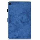 For Samsung Galaxy Tab A7 (2020) T500 Marble Style Cloth Texture Leather Case with Bracket & Card Slot & Pen Slot & Anti Skid Strip(Blue) - 3