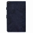 For Samsung Galaxy Tab A7 (2020) T500 Marble Style Cloth Texture Leather Case with Bracket & Card Slot & Pen Slot & Anti Skid Strip(Dark Blue) - 3