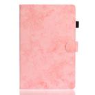 For Samsung Galaxy Tab S8 / Galaxy Tab S7 11.0 T870 Marble Style Cloth Texture Leather Case with Bracket & Card Slot & Pen Slot & Anti Skid Strip(Pink) - 2