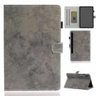 For Samsung Galaxy Tab S8 / Galaxy Tab S7 11.0 T870 Marble Style Cloth Texture Leather Case with Bracket & Card Slot & Pen Slot & Anti Skid Strip(Grey) - 1