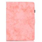 For iPad Air 2022 / 2020 10.9 Marble Style Cloth Texture Leather Case with Bracket & Card Slot & Pen Slot & Anti Skid Strip(Pink) - 2