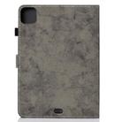 For iPad Air 2022 / 2020 10.9 Marble Style Cloth Texture Leather Case with Bracket & Card Slot & Pen Slot & Anti Skid Strip(Grey) - 3