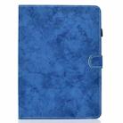 For iPad Air 2022 / 2020 10.9 Marble Style Cloth Texture Leather Case with Bracket & Card Slot & Pen Slot & Anti Skid Strip(Blue) - 1