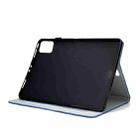 For iPad Air 2022 / 2020 10.9 Marble Style Cloth Texture Leather Case with Bracket & Card Slot & Pen Slot & Anti Skid Strip(Blue) - 4