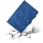 For iPad Air 2022 / 2020 10.9 Marble Style Cloth Texture Leather Case with Bracket & Card Slot & Pen Slot & Anti Skid Strip(Blue) - 7