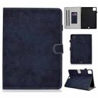 For iPad Air 2022 / 2020 10.9 Marble Style Cloth Texture Leather Case with Bracket & Card Slot & Pen Slot & Anti Skid Strip(Dark Blue) - 1