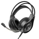 hoco W106 Tiger 3.5mm Plug Wired Gaming Headset(Black) - 1