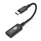 MH-306 USB-C / Type-C to 8 Pin Audio Earphone Adapter with Indicator Light(Black) - 1