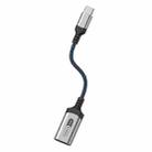 MH-306 USB-C / Type-C to 8 Pin Audio Earphone Adapter with Indicator Light(Blue Grey) - 2