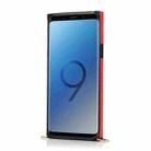 For Samsung Galaxy S9 Plus Wrist Strap PU+TPU Shockproof Protective Case with Crossbody Lanyard & Holder & Card Slot(Red) - 3