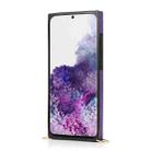 For Samsung Galaxy S20 Plus Wrist Strap PU+TPU Shockproof Protective Case with Crossbody Lanyard & Holder & Card Slot(Purple) - 3
