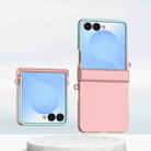 For Samsung Galaxy Z Flip7 5G Integrated Hinge Side Buckle PC Phone Case(Pink Cyan Gradient) - 1