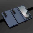 For Samsung Galaxy Z Fold7 5G Integrated Pen Slot Hinge Folding Phone Case, No Stylus(Blue) - 1