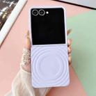 For Samsung Galaxy Z Flip7 5G Wave Texture MagSafe Skin Feel PC Phone Case(Purple) - 2