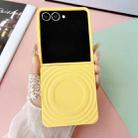 For Samsung Galaxy Z Flip7 5G Wave Texture MagSafe Skin Feel PC Phone Case(Yellow) - 2