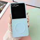 For Samsung Galaxy Z Flip7 5G Wave Texture MagSafe Skin Feel PC Phone Case(Light Blue) - 2