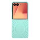 For Samsung Galaxy Z Flip7 5G Wave Texture MagSafe Skin Feel PC Phone Case(Mint Green) - 1