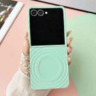 For Samsung Galaxy Z Flip7 5G Wave Texture MagSafe Skin Feel PC Phone Case(Mint Green) - 2