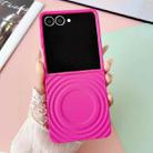 For Samsung Galaxy Z Flip7 5G Wave Texture MagSafe Skin Feel PC Phone Case(Rose Red) - 2
