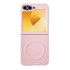 For Samsung Galaxy Z Flip6 / Flip5 Wave Texture MagSafe Skin Feel PC Phone Case(Pink) - 1