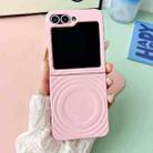 For Samsung Galaxy Z Flip6 / Flip5 Wave Texture MagSafe Skin Feel PC Phone Case(Pink) - 2
