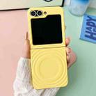 For Samsung Galaxy Z Flip6 / Flip5 Wave Texture MagSafe Skin Feel PC Phone Case(Yellow) - 2