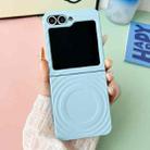 For Samsung Galaxy Z Flip6 / Flip5 Wave Texture MagSafe Skin Feel PC Phone Case(Light Blue) - 2