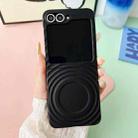For Samsung Galaxy Z Flip6 / Flip5 Wave Texture MagSafe Skin Feel PC Phone Case(Black) - 2