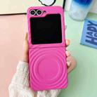 For Samsung Galaxy Z Flip6 / Flip5 Wave Texture MagSafe Skin Feel PC Phone Case(Rose Red) - 2