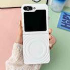 For Samsung Galaxy Z Flip6 / Flip5 Wave Texture MagSafe Skin Feel PC Phone Case(White) - 2