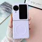 For OPPO Find N3 Flip Wave Texture MagSafe Skin Feel PC Phone Case(Purple) - 2