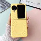 For OPPO Find N3 Flip Wave Texture MagSafe Skin Feel PC Phone Case(Yellow) - 2