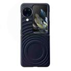 For OPPO Find N3 Flip Wave Texture MagSafe Skin Feel PC Phone Case(Black) - 1