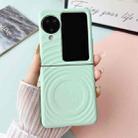 For OPPO Find N3 Flip Wave Texture MagSafe Skin Feel PC Phone Case(Mint Green) - 2