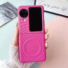 For OPPO Find N3 Flip Wave Texture MagSafe Skin Feel PC Phone Case(Rose Red) - 2
